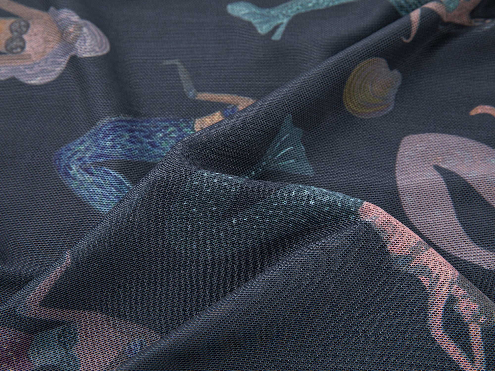 Mermaid mesh print t-shirt