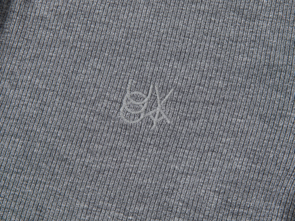 Lace hem henley t-shirt
