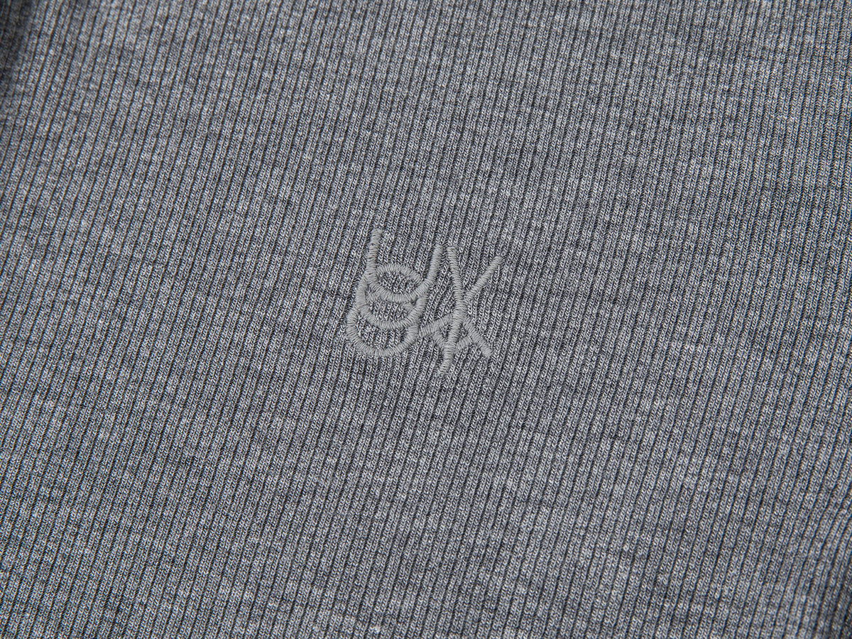 Lace hem henley t-shirt