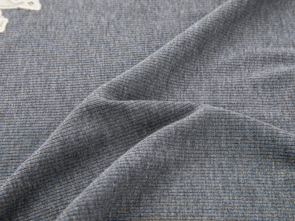 Lace hem henley t-shirt