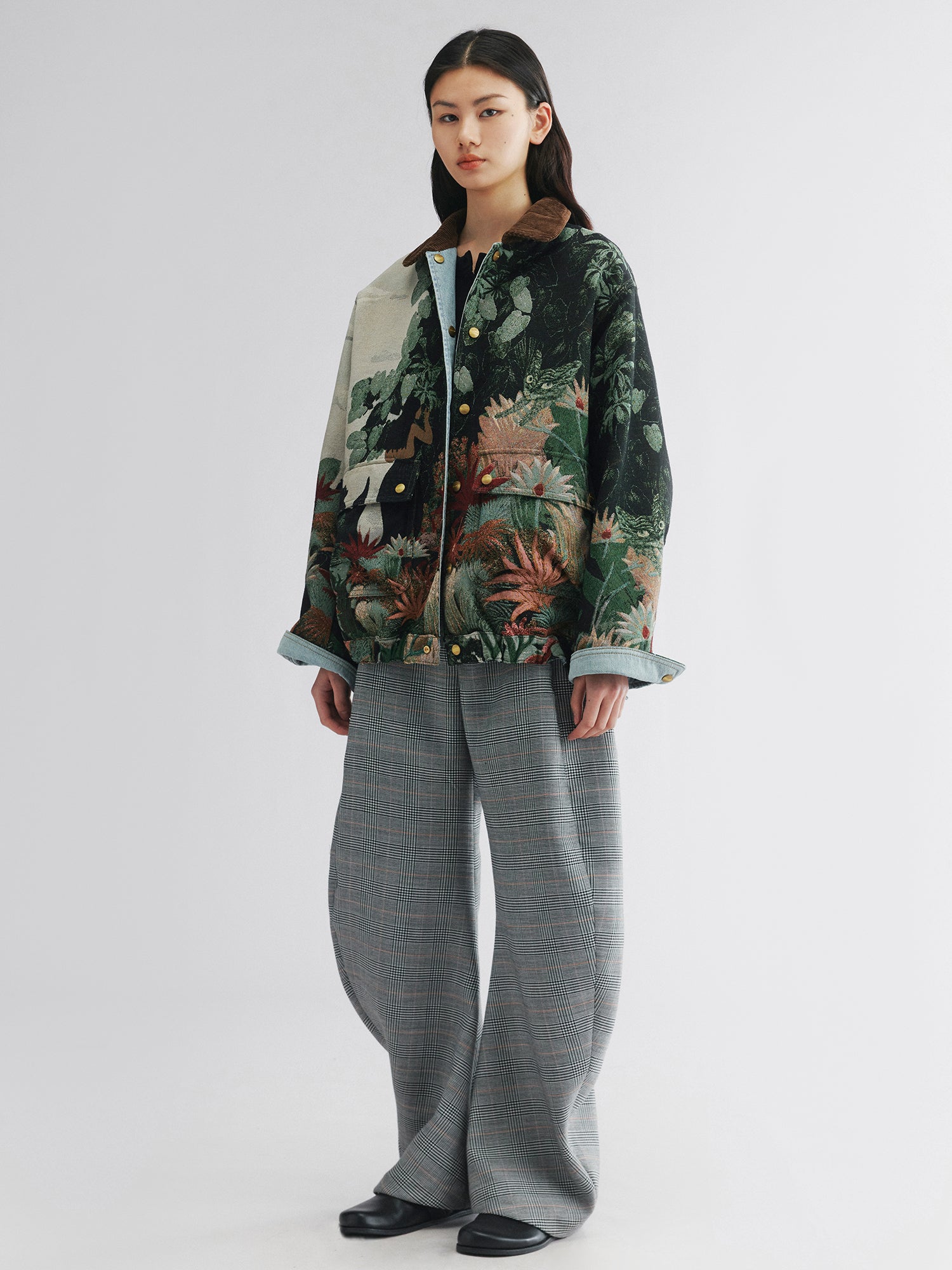 Jungle print hunting jacket