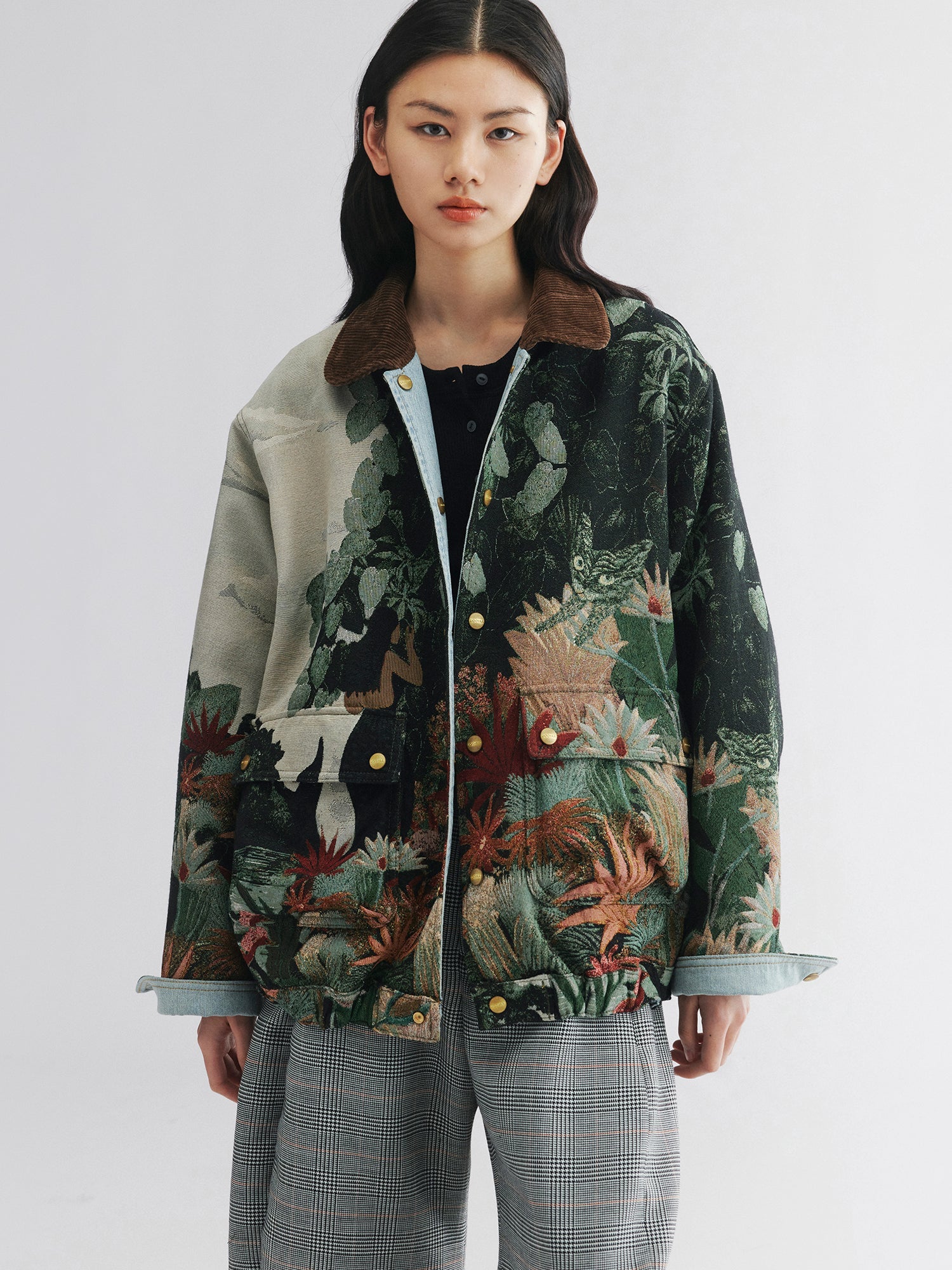 Jungle print hunting jacket