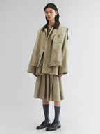 Two-piece layered utility jacket