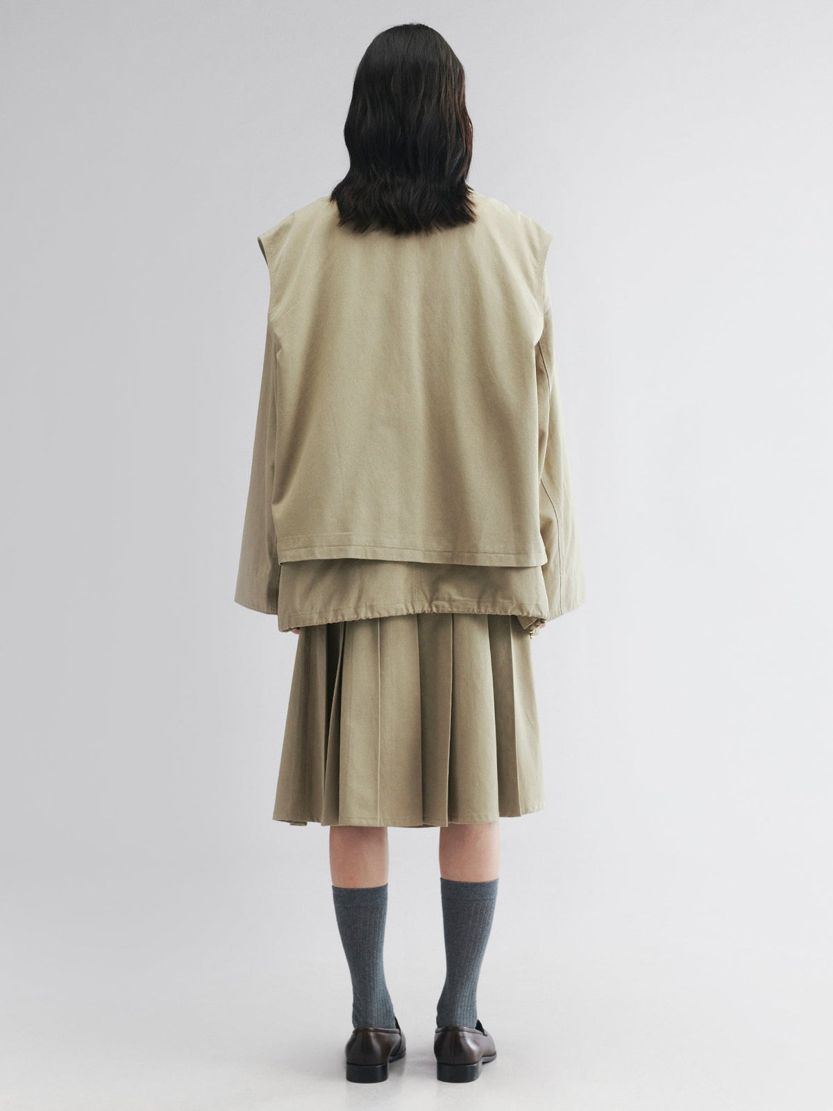 Two-piece layered utility jacket