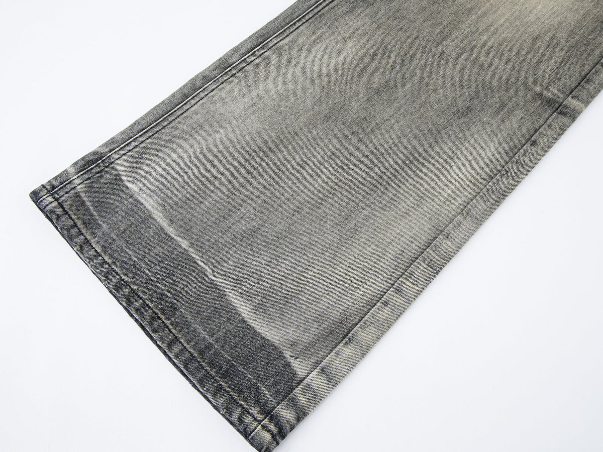Vintage wash denim pants