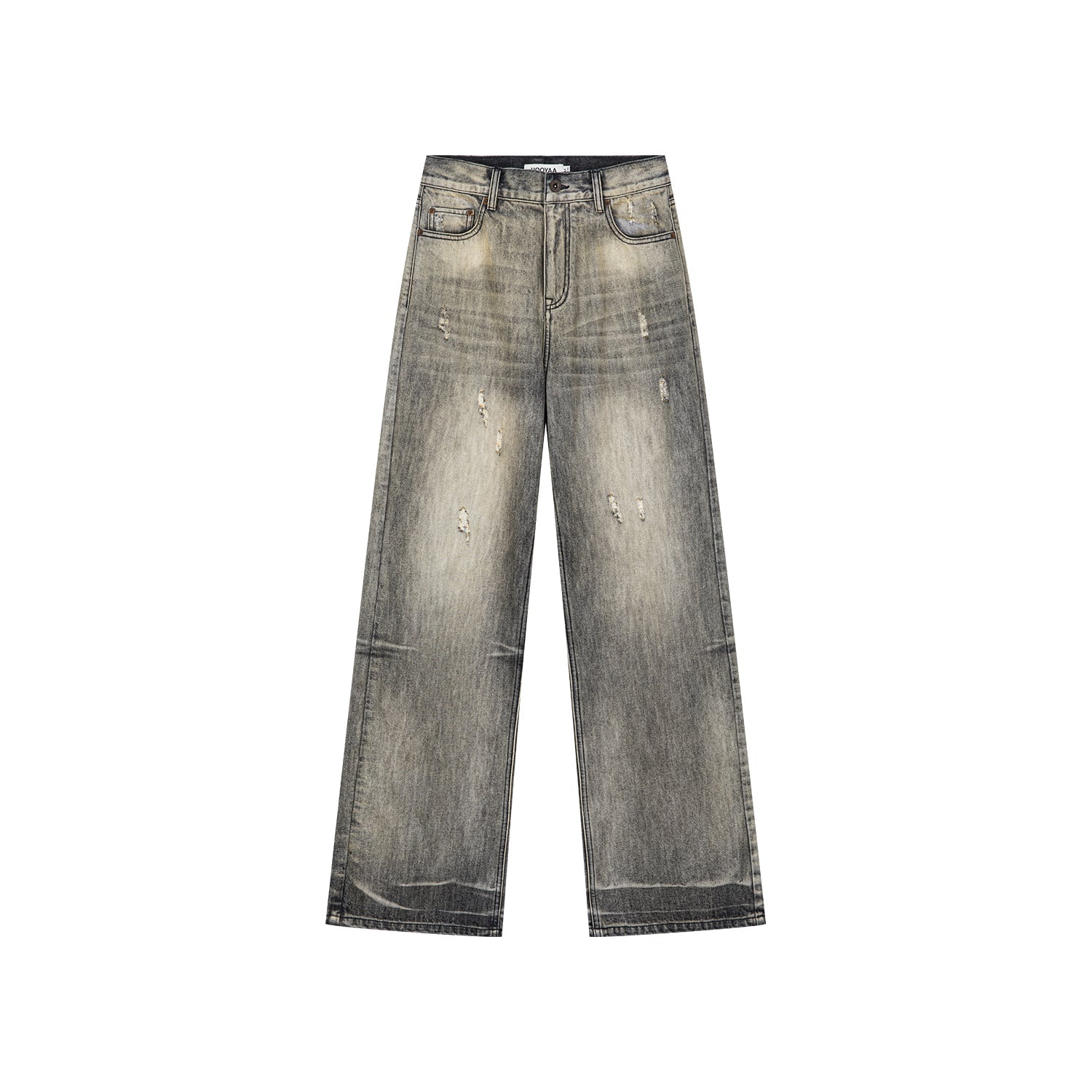 Vintage wash denim pants