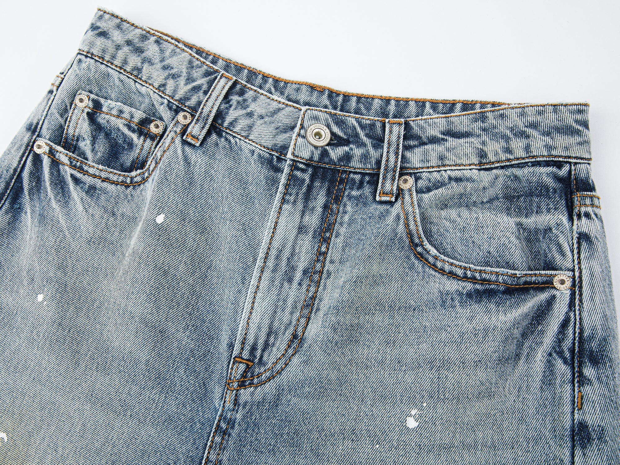 Twisted seam denim pants