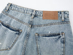 Twisted seam denim pants