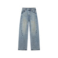 Twisted seam denim pants