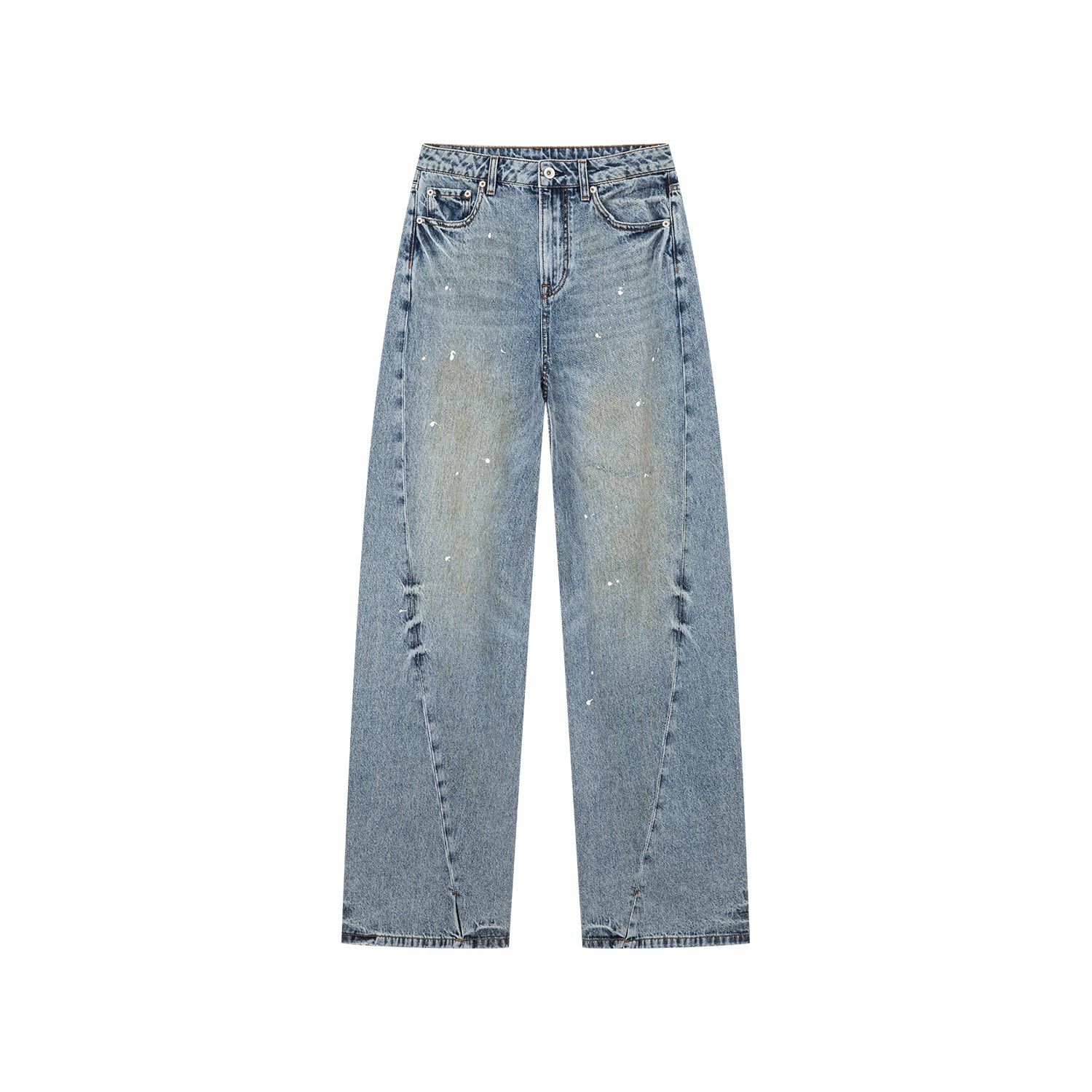 Twisted seam denim pants