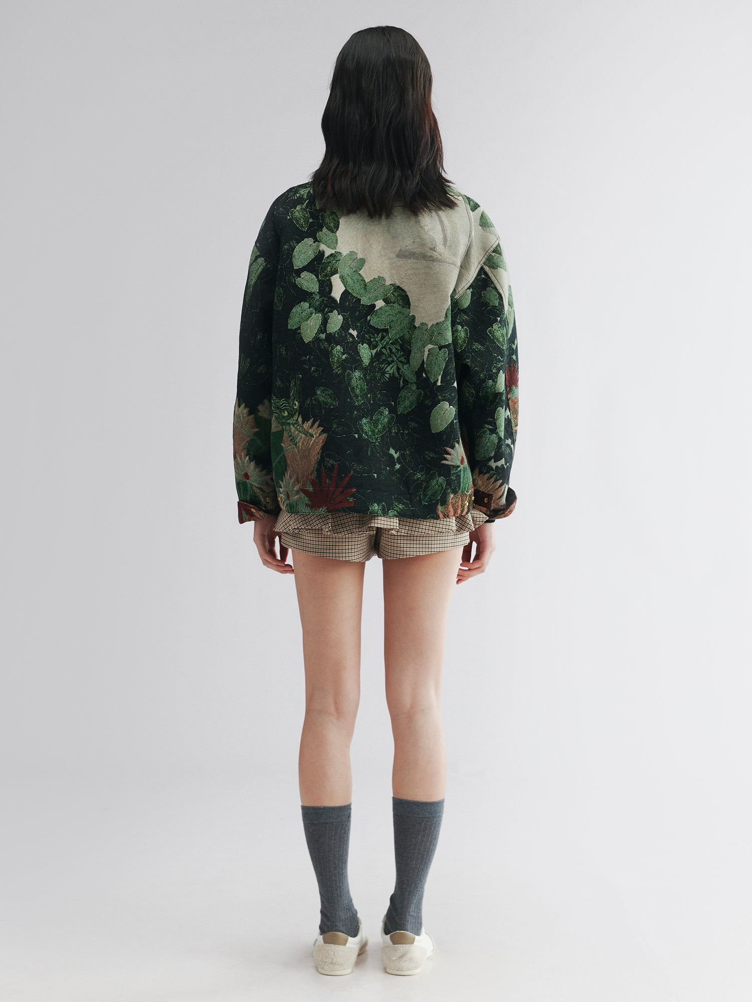 Jungle print jacquard detroit jacket