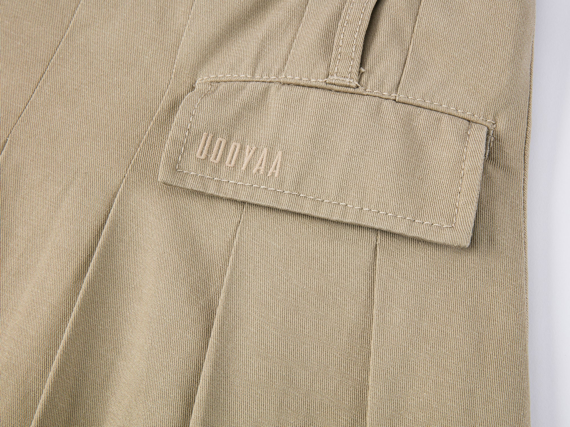 Utility pleated skirt