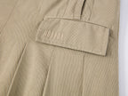 Utility pleated skirt