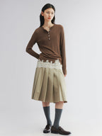 Utility pleated skirt