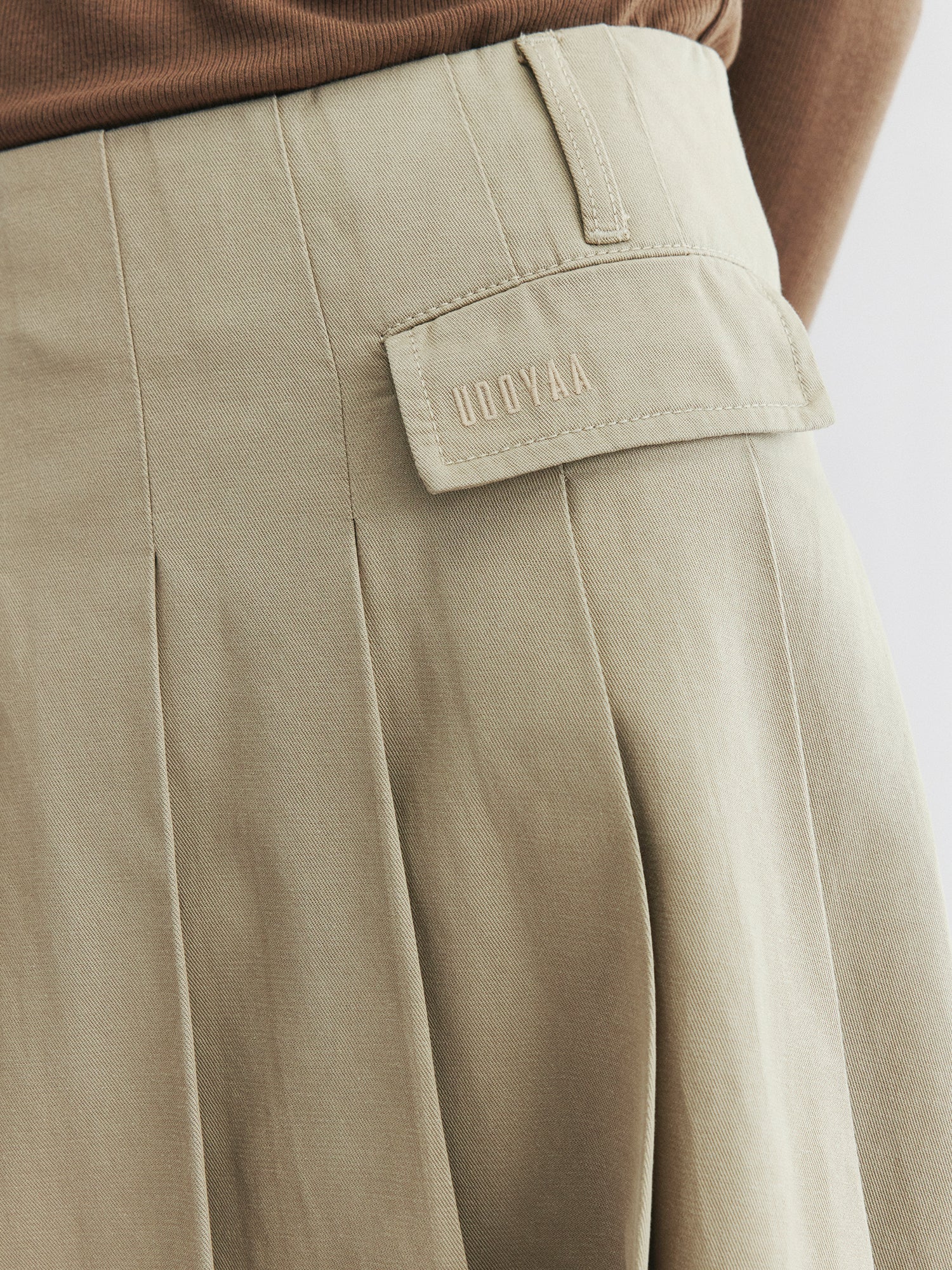 Utility pleated skirt