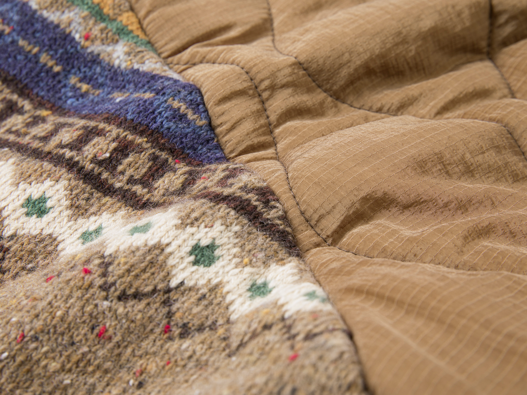 Cherry motif fair isle reversible jacket