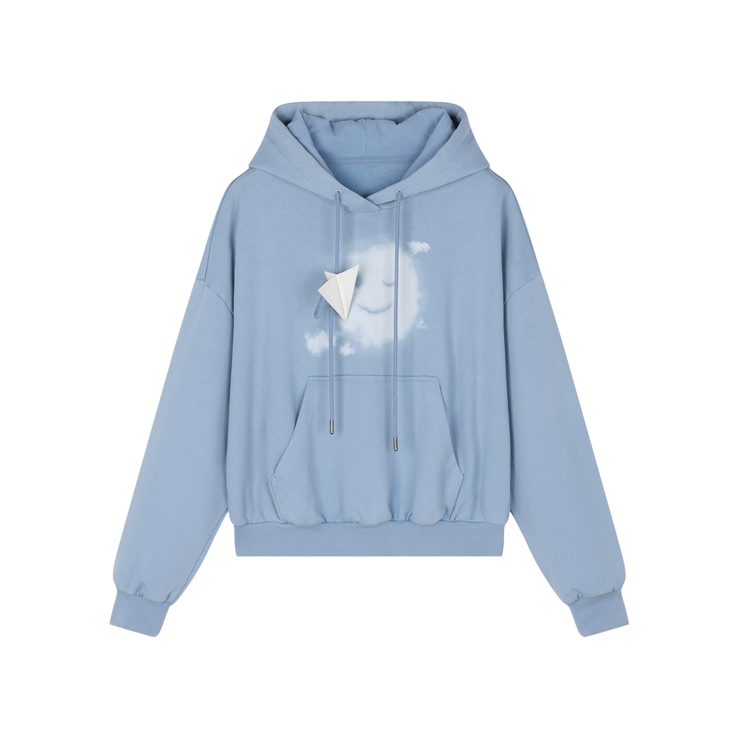 Smiling cloud face hoodie