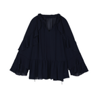 Ruffle trim pullover
