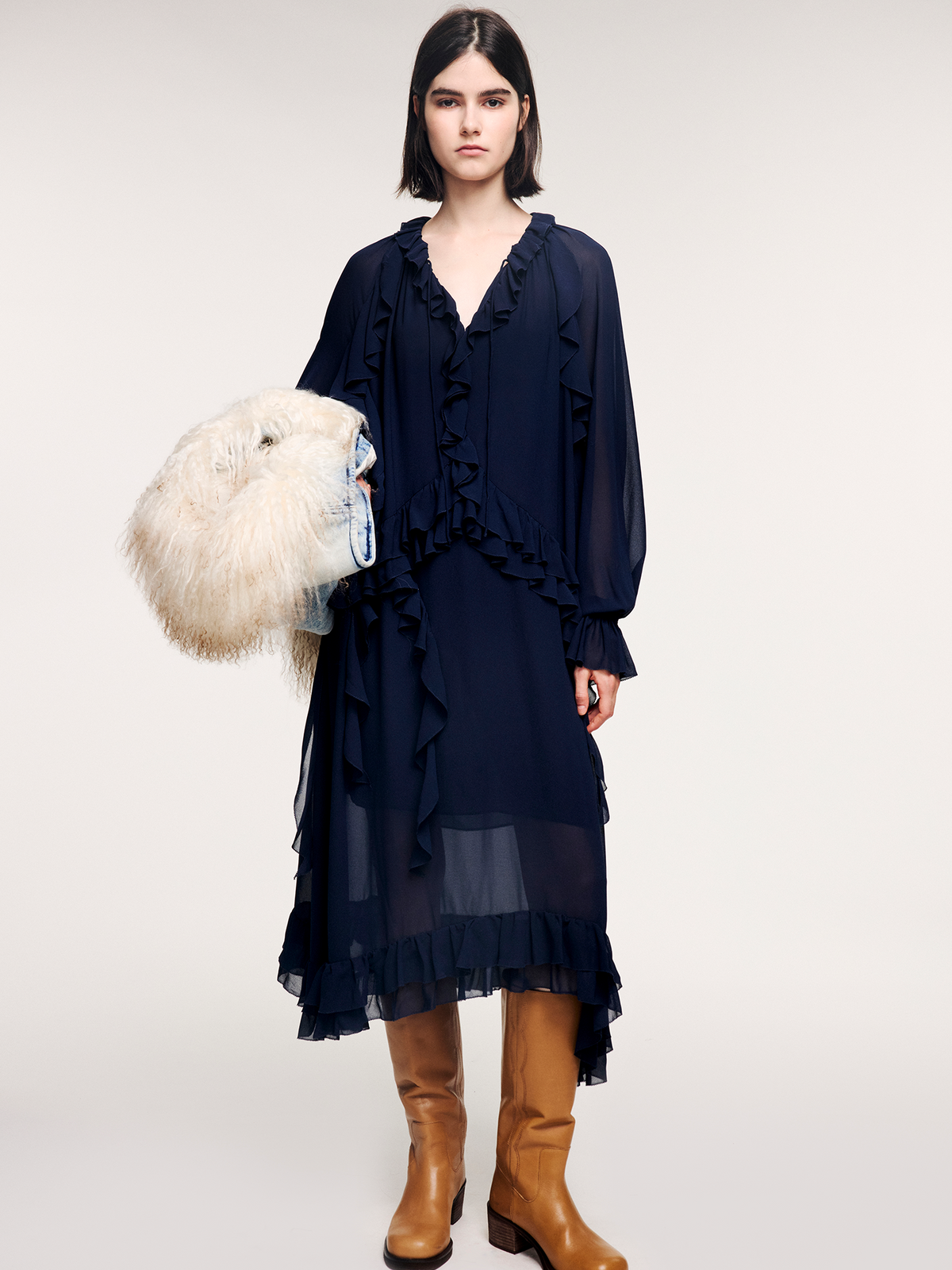 Ruffle hem dress