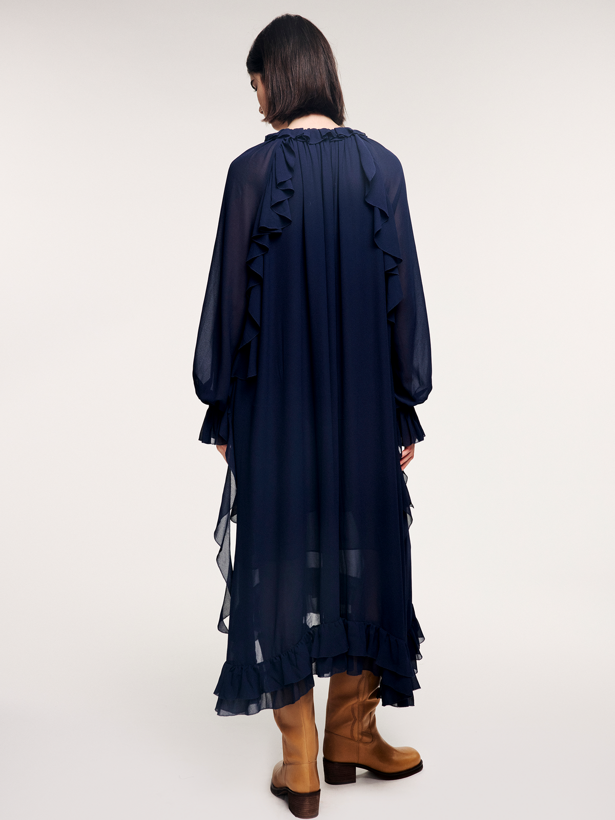 Ruffle hem dress