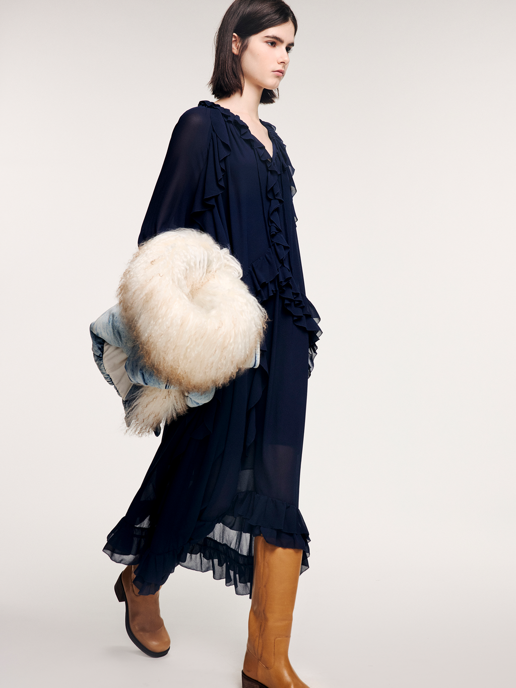 Ruffle hem dress