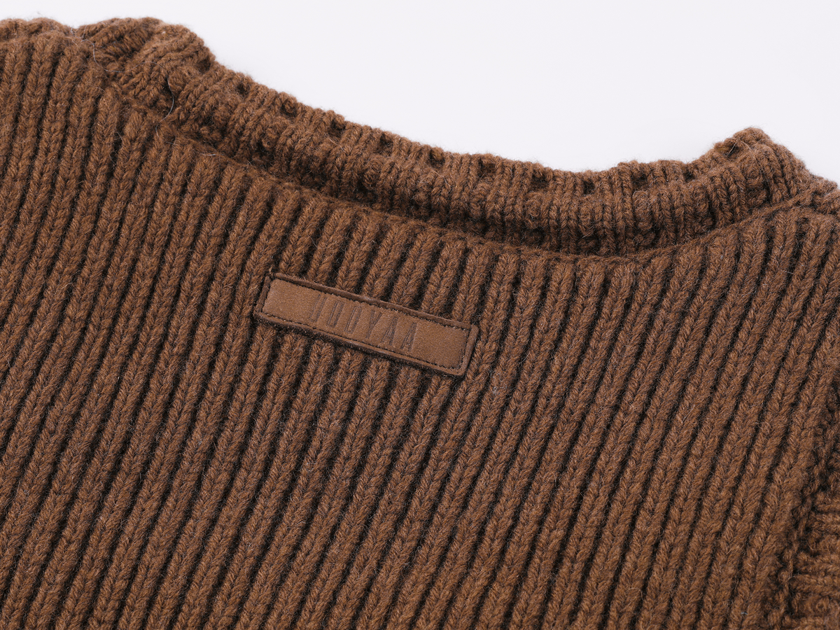 Fur hem knit dress