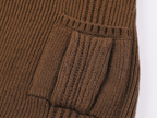 Fur hem knit dress