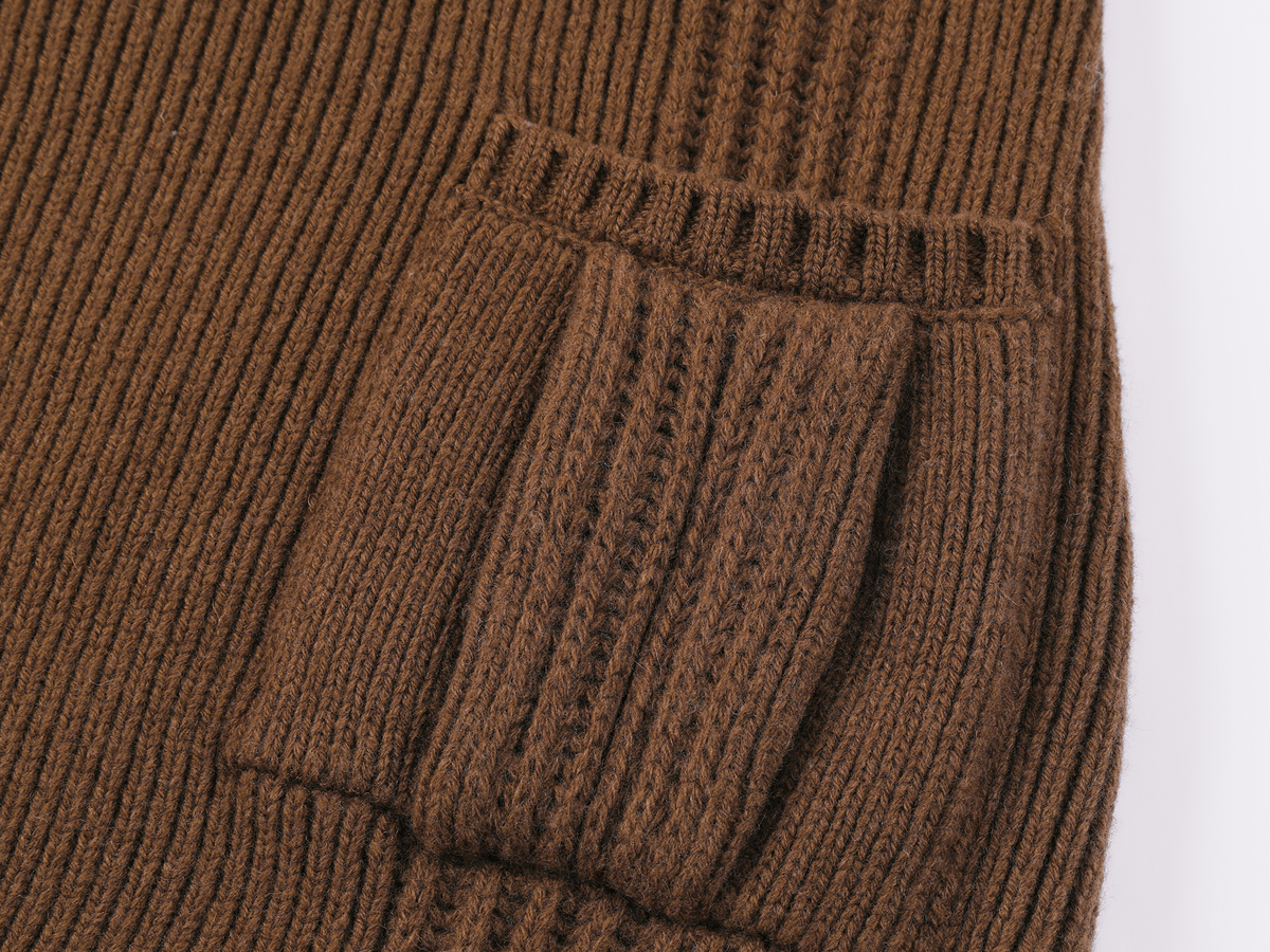 Fur hem knit dress