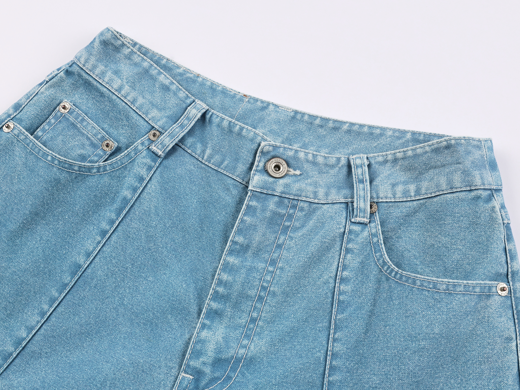 Sky and cloud detail balloon jeans
