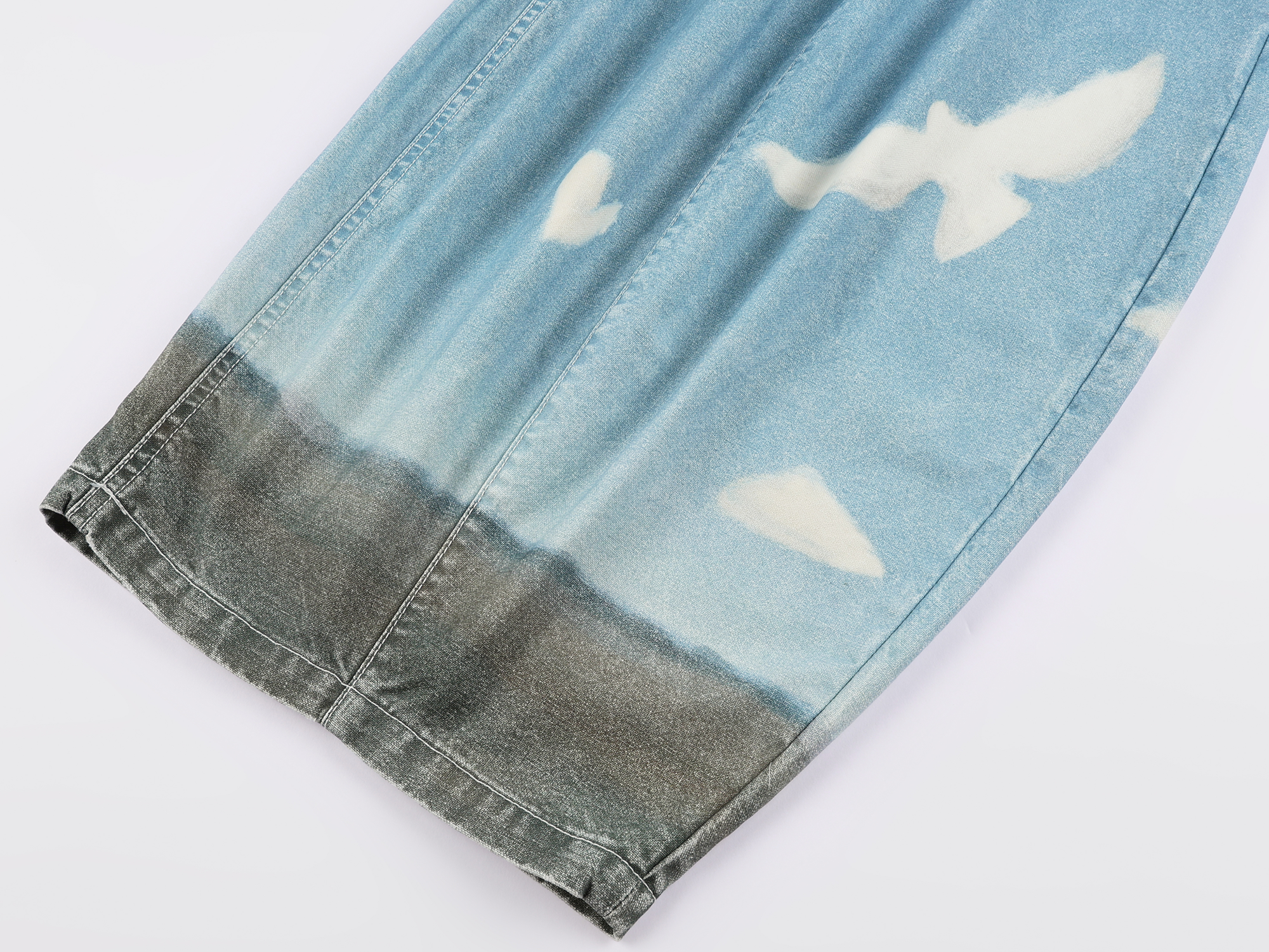 Sky and cloud detail balloon jeans