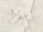 Bow detail knit cardigan in classic French style