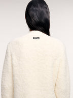Bow detail knit cardigan in classic French style