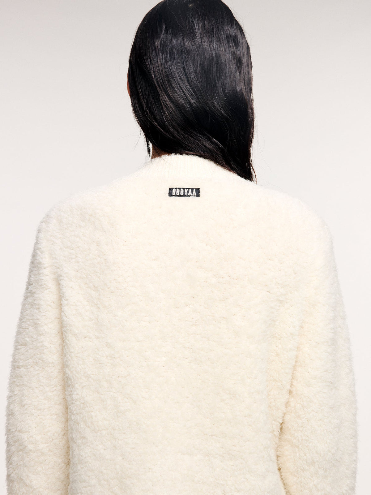 Bow detail knit cardigan in classic French style