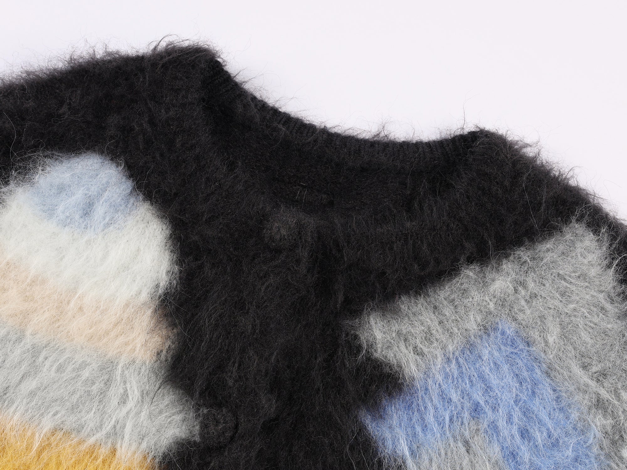 Dreamy pastel color block knit cardigan