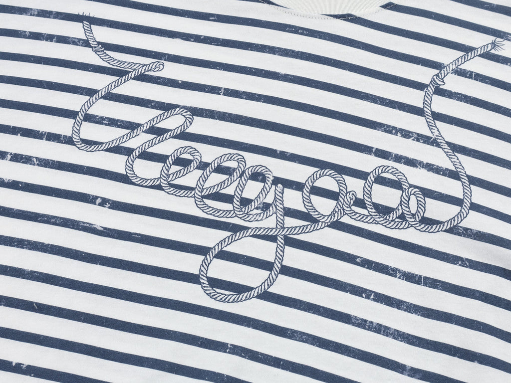 Sailor-striped tee with rope-inspired logo detail