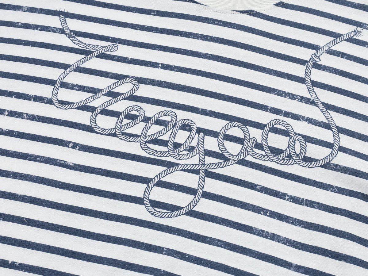 Sailor-striped tee with rope-inspired logo detail