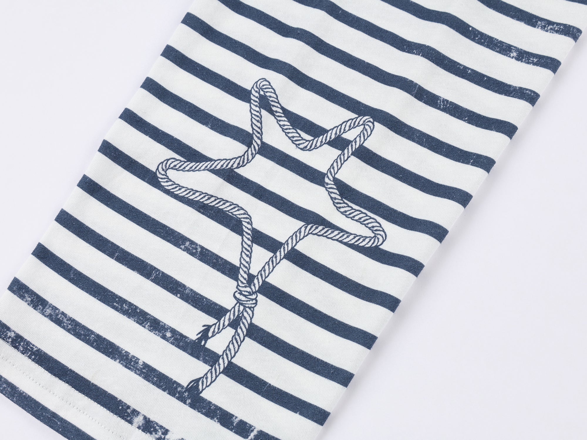 Sailor-striped tee with rope-inspired logo detail