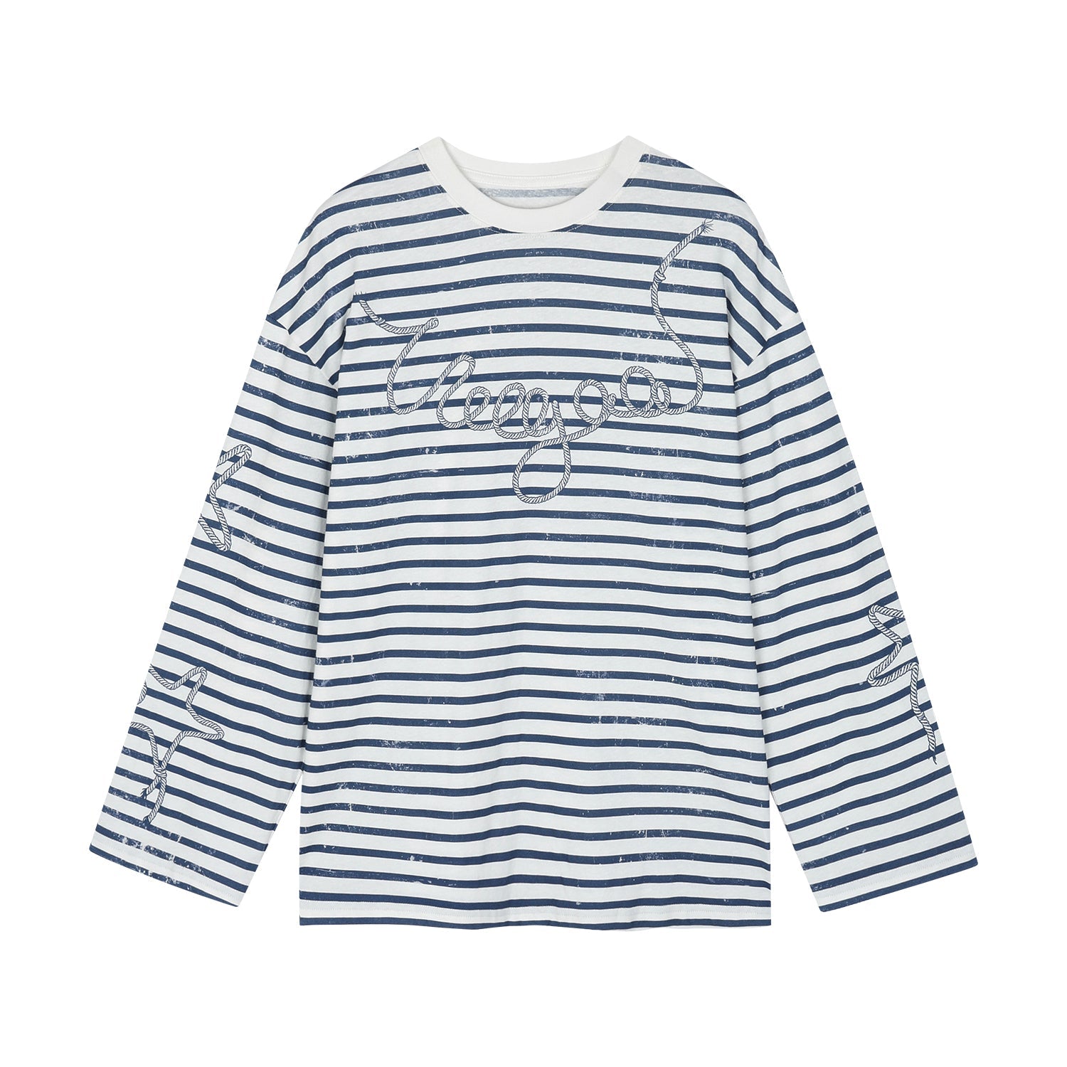 Sailor-striped tee with rope-inspired logo detail