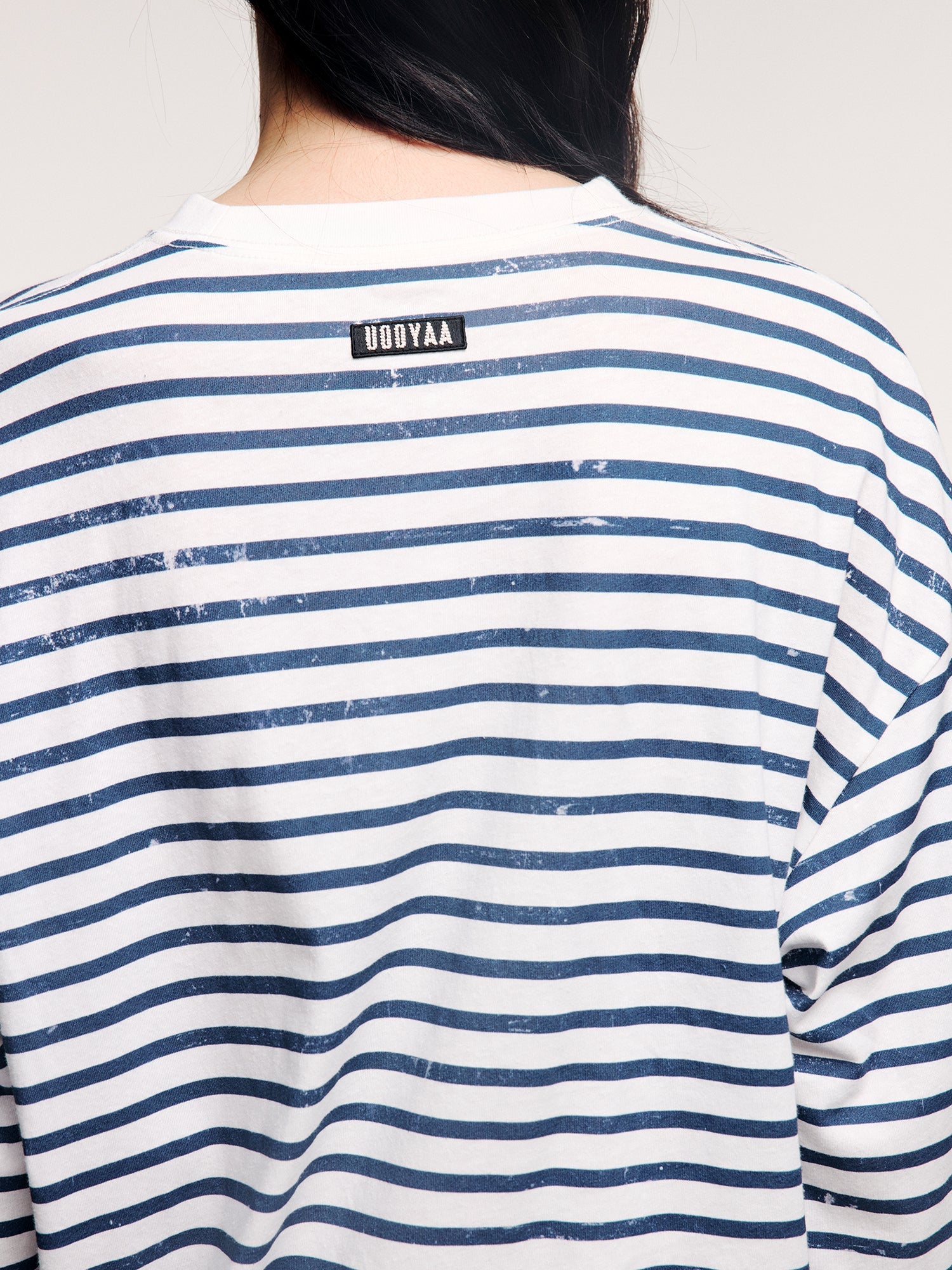 Sailor-striped tee with rope-inspired logo detail