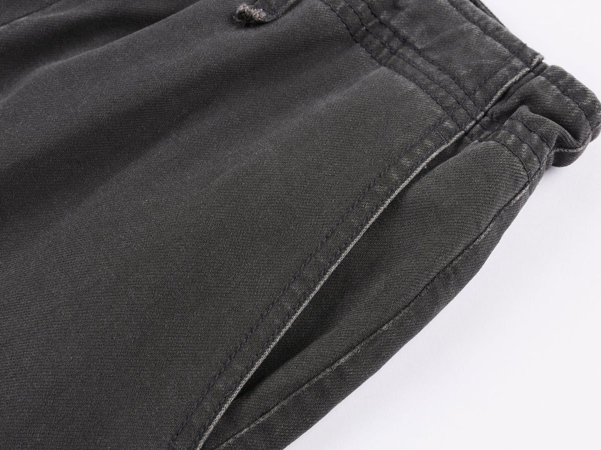 Utility drawstring pants with loose cut