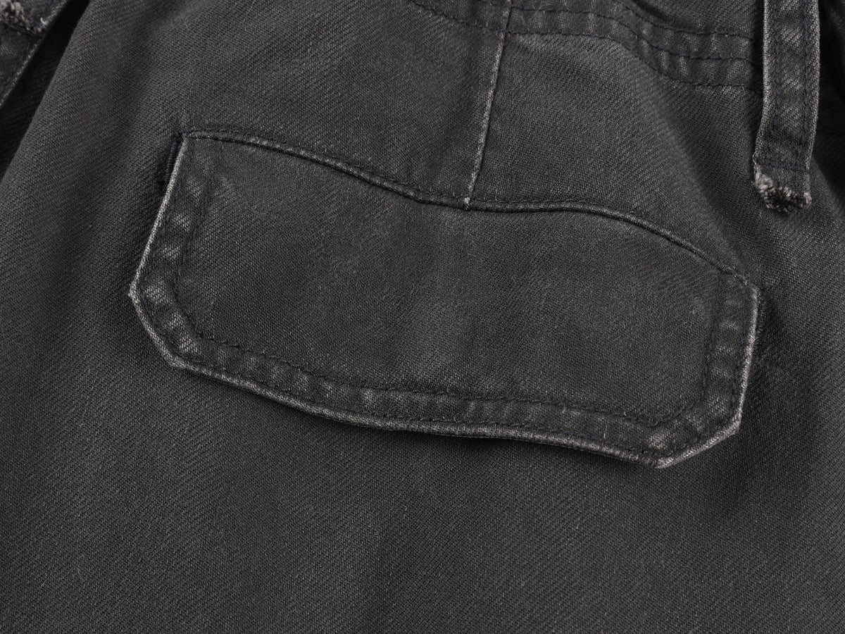 Utility drawstring pants with loose cut