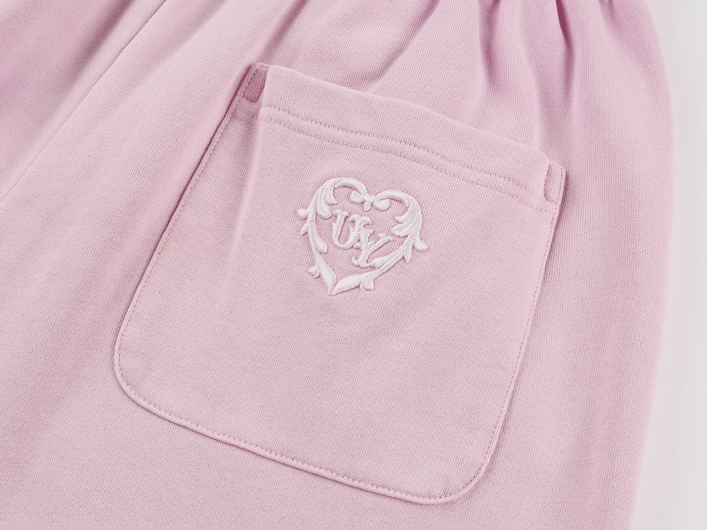 Washed sweatpants with bow detail at the waist