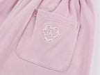 Washed sweatpants with bow detail at the waist