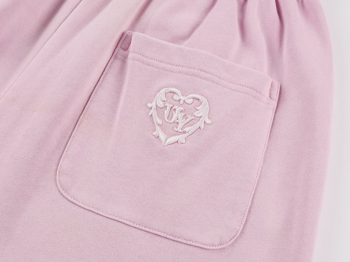 Washed sweatpants with bow detail at the waist