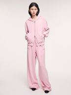 Washed sweatpants with bow detail at the waist