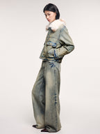 Vintage-wash jeans with a relaxed silhouette