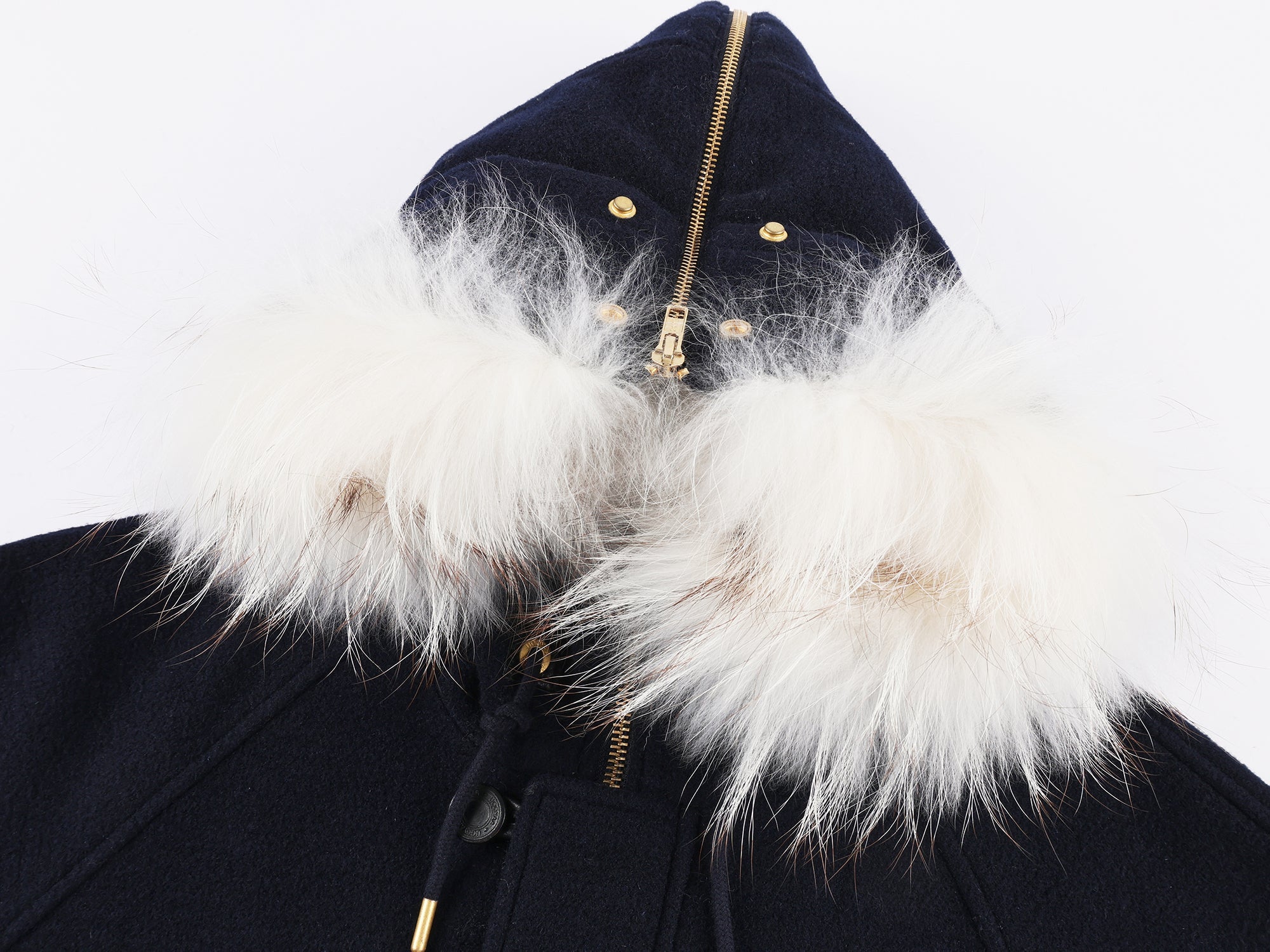 Fur-trim n2b bomber wool-cotton jacket