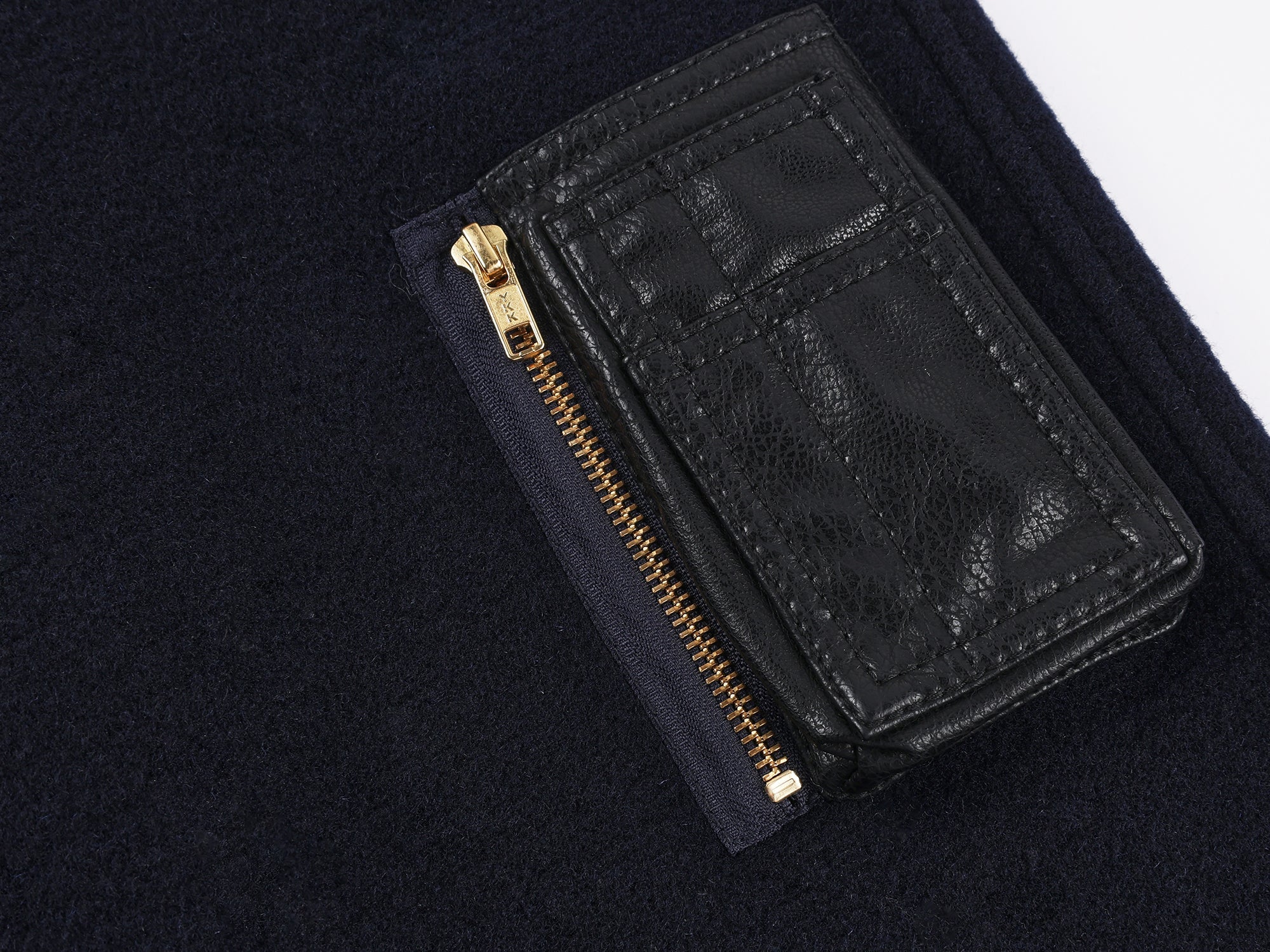 Fur-trim n2b bomber wool-cotton jacket