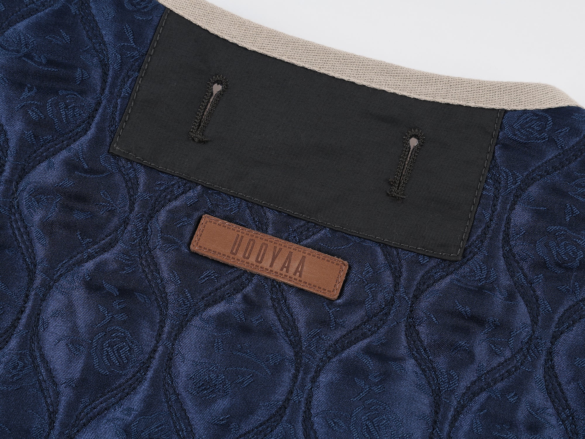 Jacquard color-block m65 quilted liner jacket