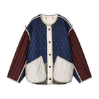 Jacquard color-block m65 quilted liner jacket